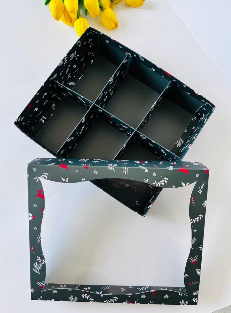 25x30x9 Pencereli Kutu-6 Bölmeli — galeri görseli